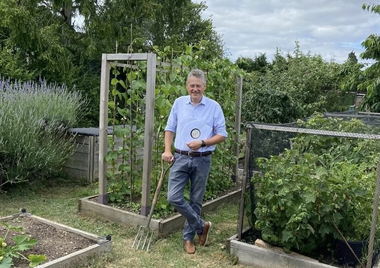 Tim Stubbs in his allotment